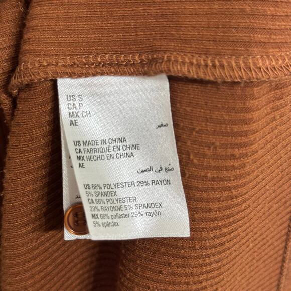 CULPOS X INC Ribbed Button-Front Cardigan Dress Brown Size Small - Picture 7 of 12